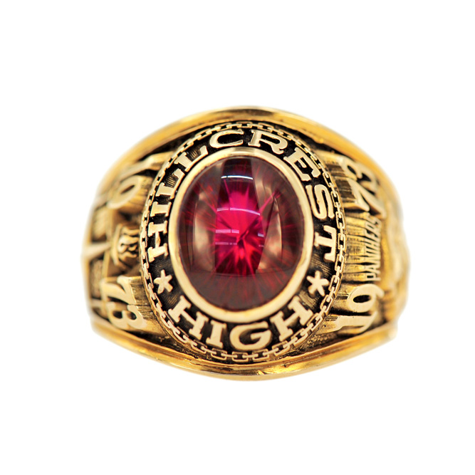 1JDR535 - Red Ruby Graduation Ring